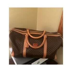 VINTAGE CELINE MACADAM TRIOMPHE DUFFLE TRAVEL BAG M14